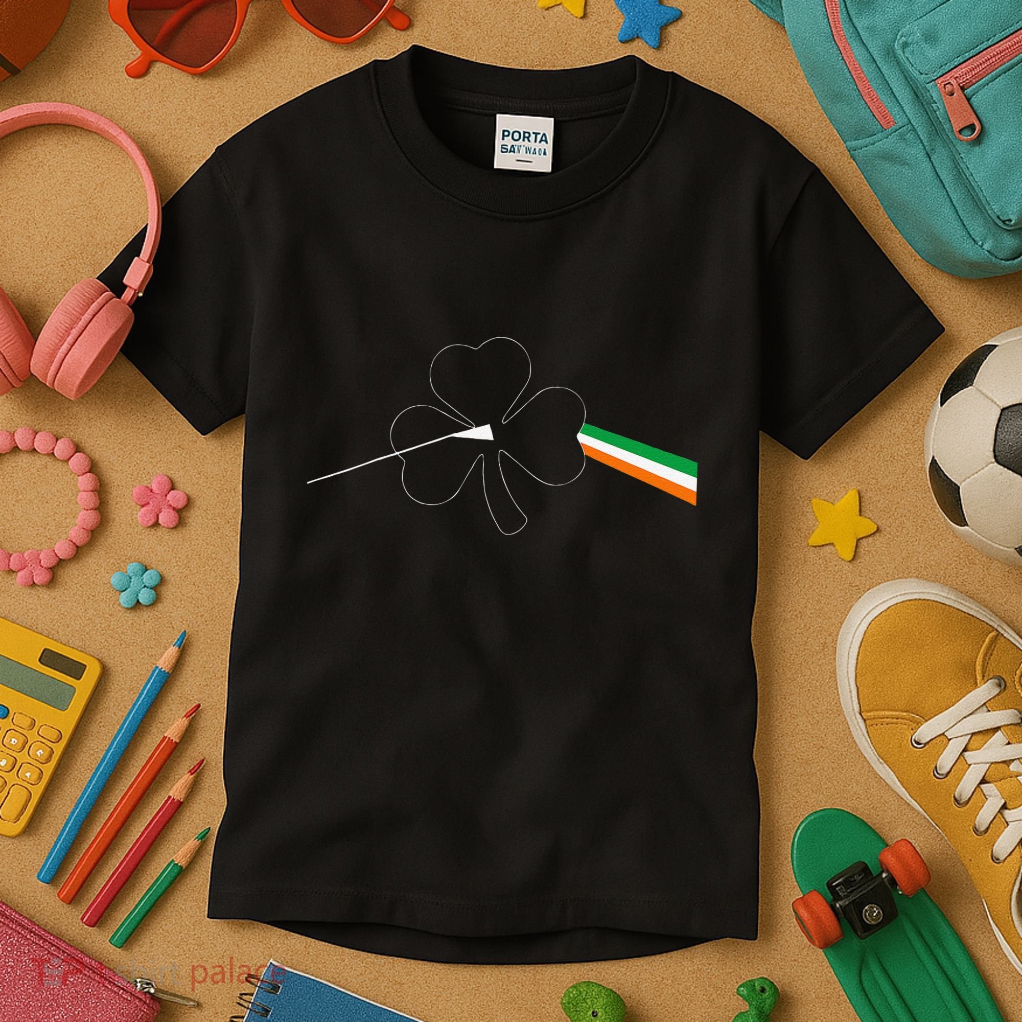 Dark Side Of The Shamrock Funny Saint Patrick's Day Kids T-Shirt