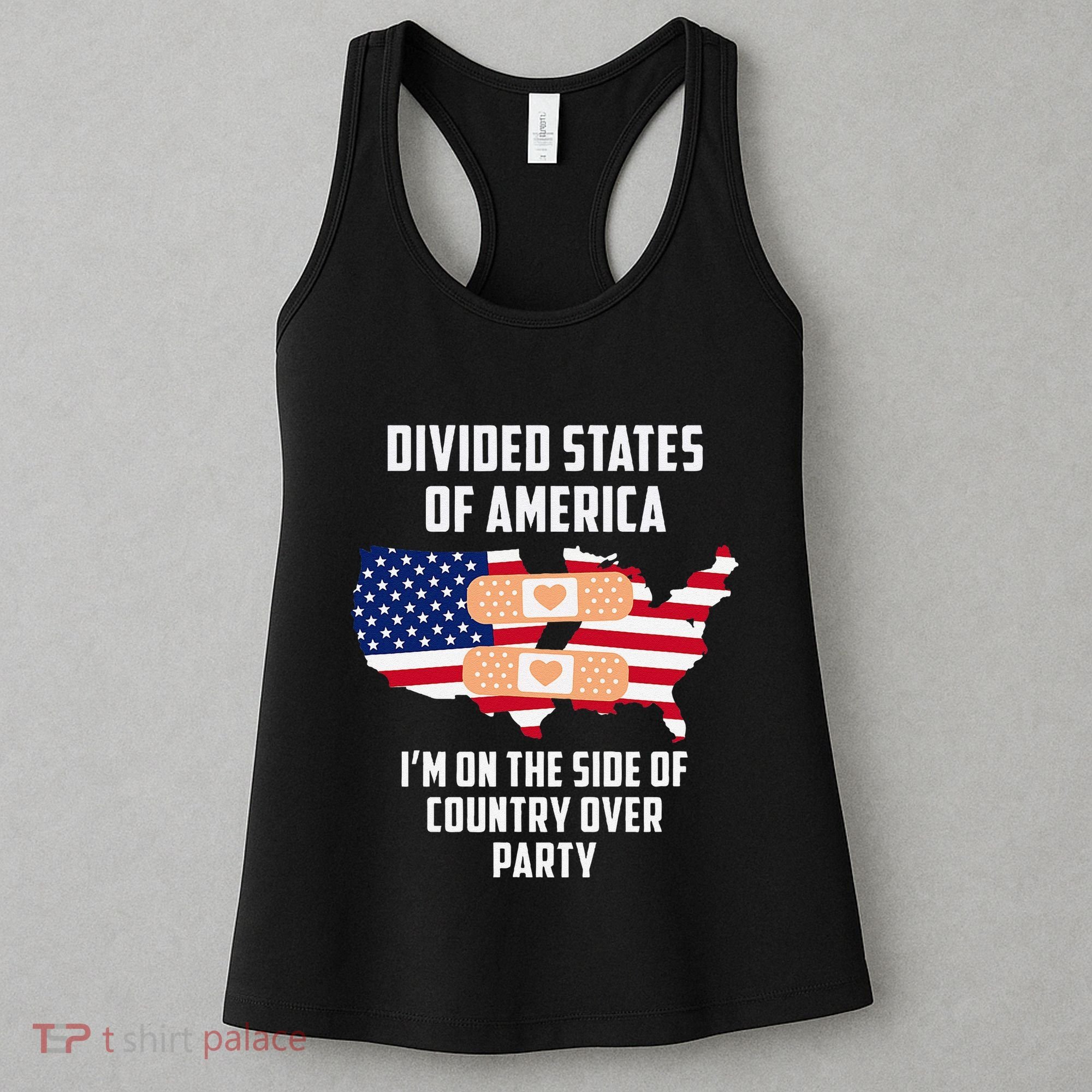 Divided States Of America Patriotic Love Country Over Party Women's Tank Top
