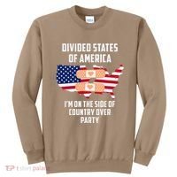 Divided States Of America Patriotic Love Country Over Party Sweatshirt thumb 0