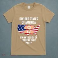 Divided States Of America Patriotic Love Country Over Party T-Shirt thumb 5