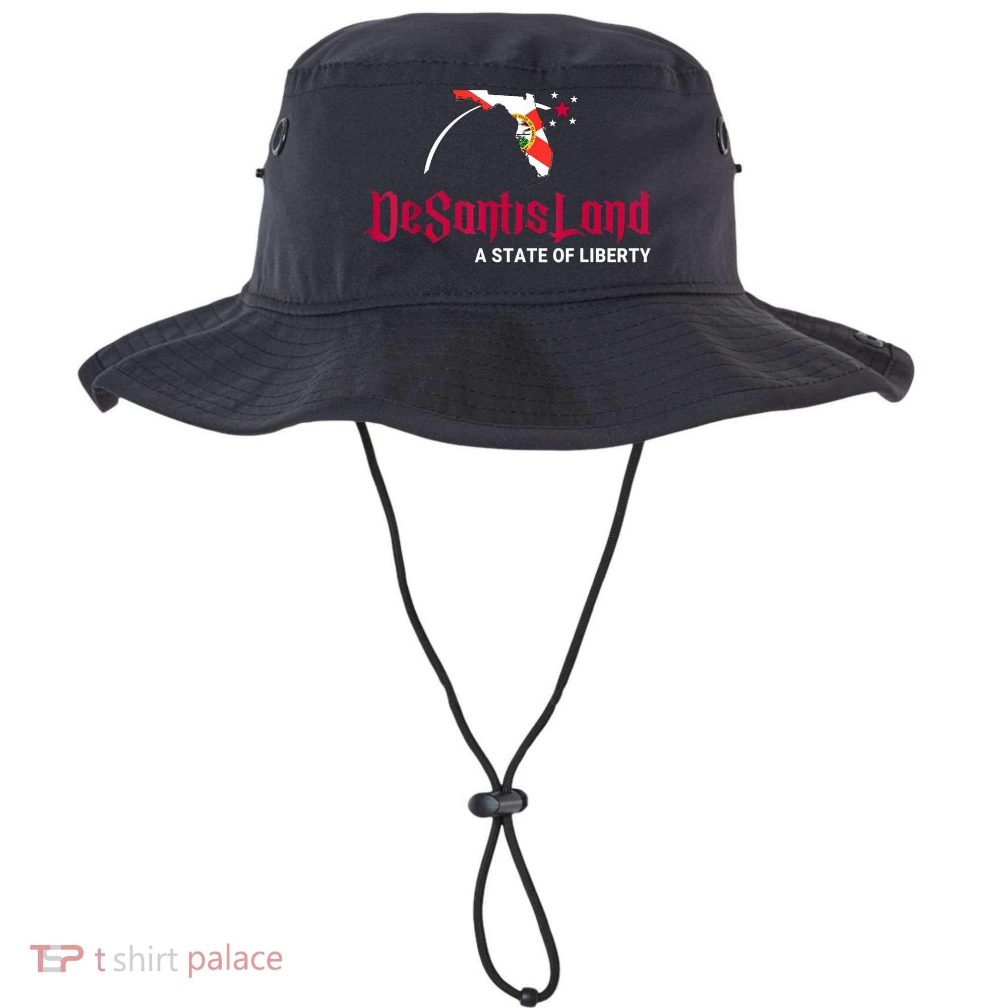 DeSantisLand State Of Liberty Florida Map FL Flag Patriotic Bucket Hat