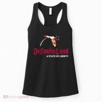DeSantisLand State Of Liberty Florida Map FL Flag Patriotic Women's Tank Top thumb 0