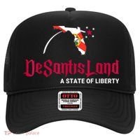 DeSantisLand State Of Liberty Florida Map FL Flag Patriotic Hat thumb 0