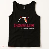 DeSantisLand State Of Liberty Florida Map FL Flag Patriotic Tank Top thumb 2
