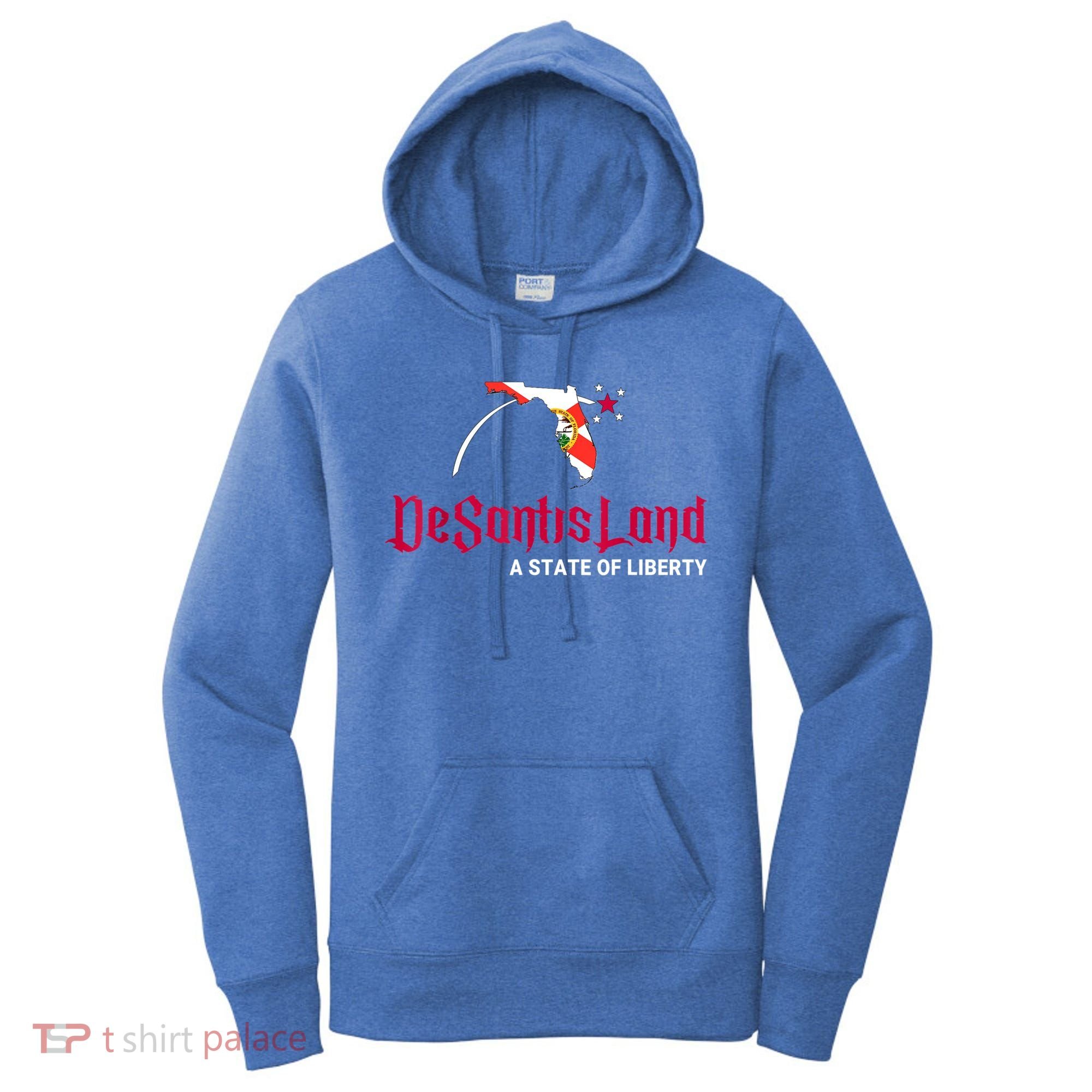 DeSantisLand State Of Liberty Florida Map FL Flag Patriotic Women's Hoodie