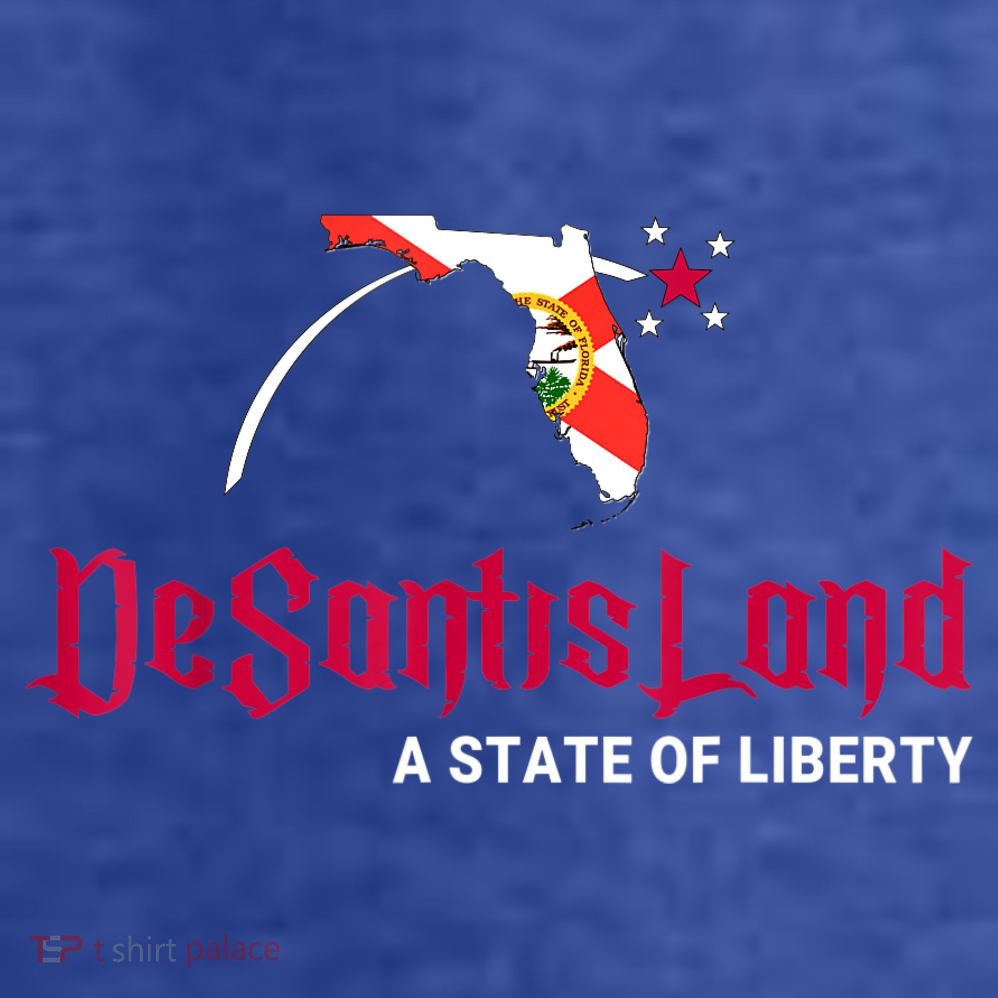 DeSantisLand State Of Liberty Florida Map FL Flag Patriotic Women's Hoodie