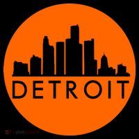 Detroit Simple Orange Logo Front And Back Ornament thumb 1