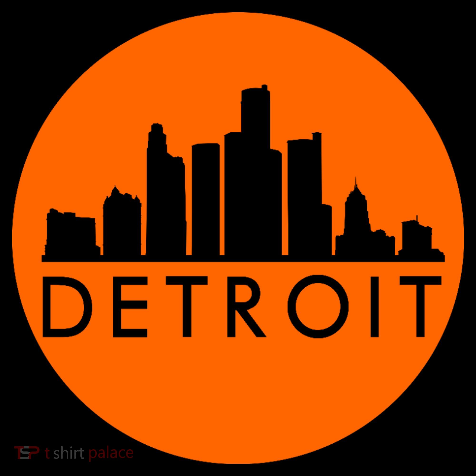 Detroit Simple Orange Logo Front And Back Ornament