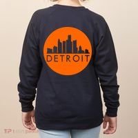 Detroit Simple Orange Logo Front And Back Women's Sweatshirt thumb 1