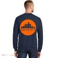 Detroit Simple Orange Logo Front And Back Sweatshirt thumb 1