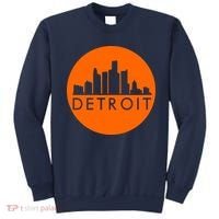 Detroit Simple Orange Logo Front And Back Sweatshirt thumb 0