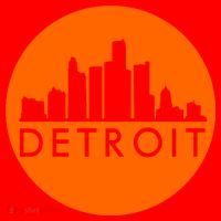 Detroit Simple Orange Logo Front And Back Santa Hat thumb 1