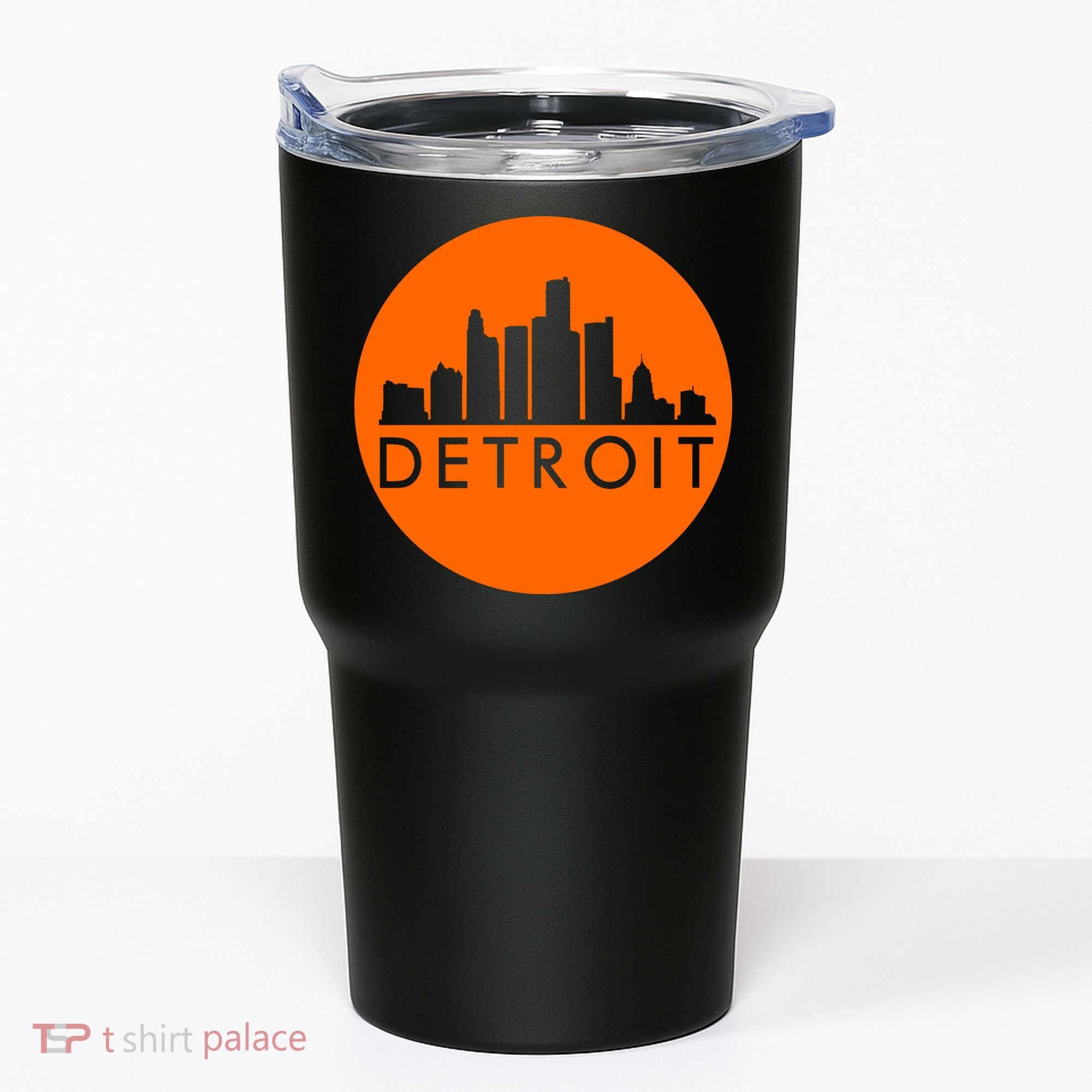 Detroit Simple Orange Logo Tumbler