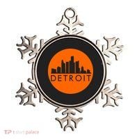 Detroit Simple Orange Logo Ornament thumb 0