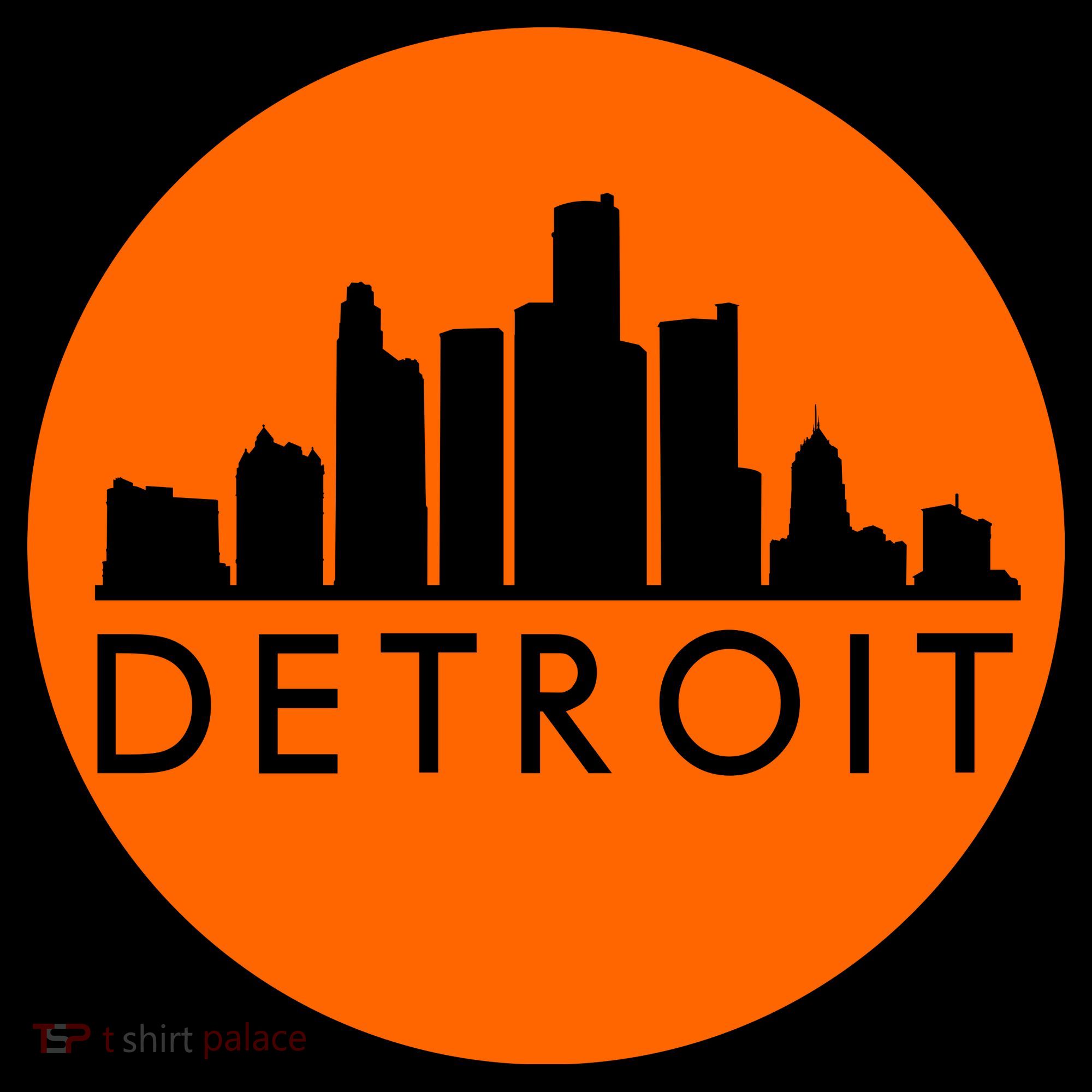 Detroit Simple Orange Logo Ornament