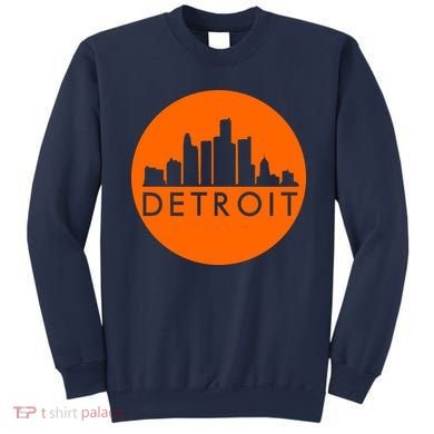 Detroit Simple Orange Logo Sweatshirt