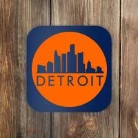 Detroit Simple Orange Logo Coaster thumb 0