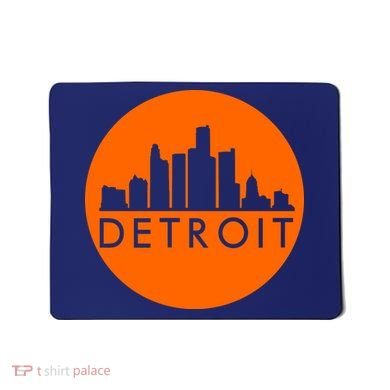 Detroit Simple Orange Logo Mousepad