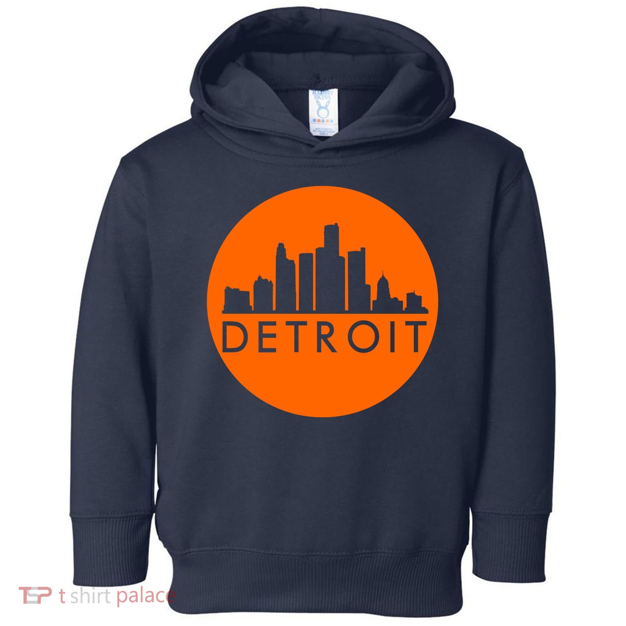 Detroit Simple Orange Logo Toddler Hoodie