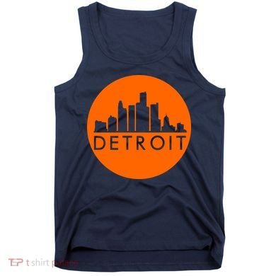 Detroit Simple Orange Logo Tank Top