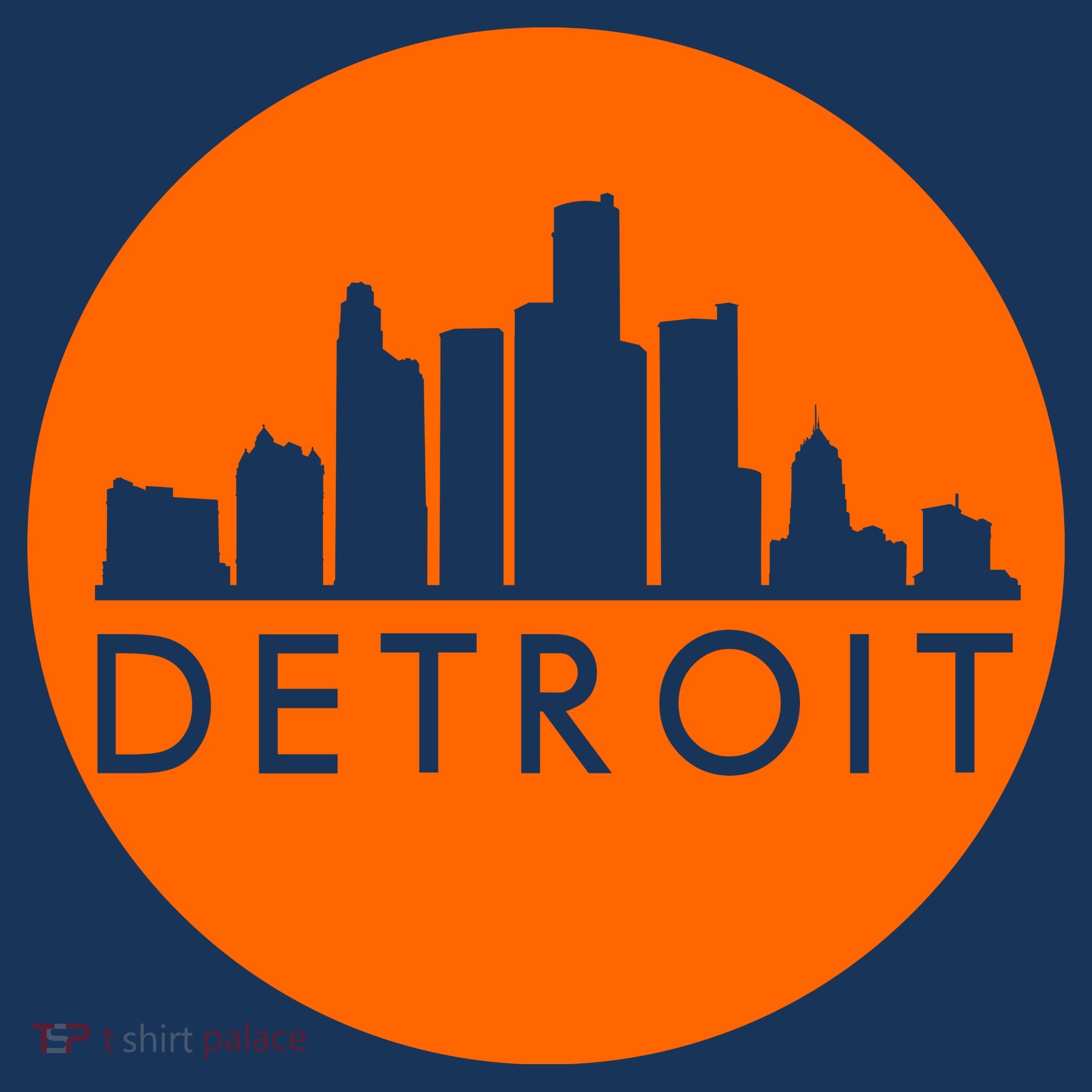 Detroit Simple Orange Logo Kids Sweatshirt