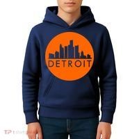 Detroit Simple Orange Logo Kids Hoodie thumb 4