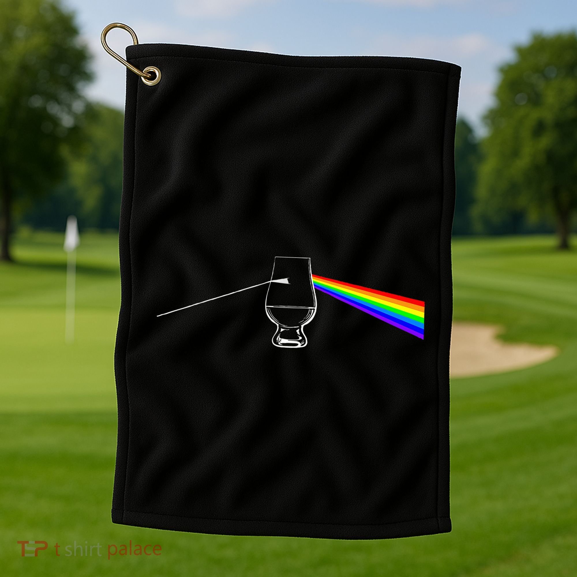 Dark Side Of The Glen Whiskey Bourbon Lover Drinker Golf Towel