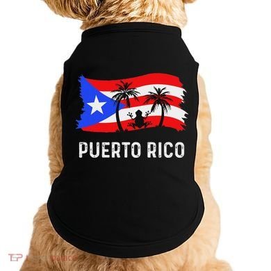 Distressed Style Puerto Rico Frog Puerto Rico Doggie Tank