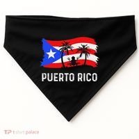Distressed Style Puerto Rico Frog Puerto Rico USA-Made Doggie Bandana thumb 0