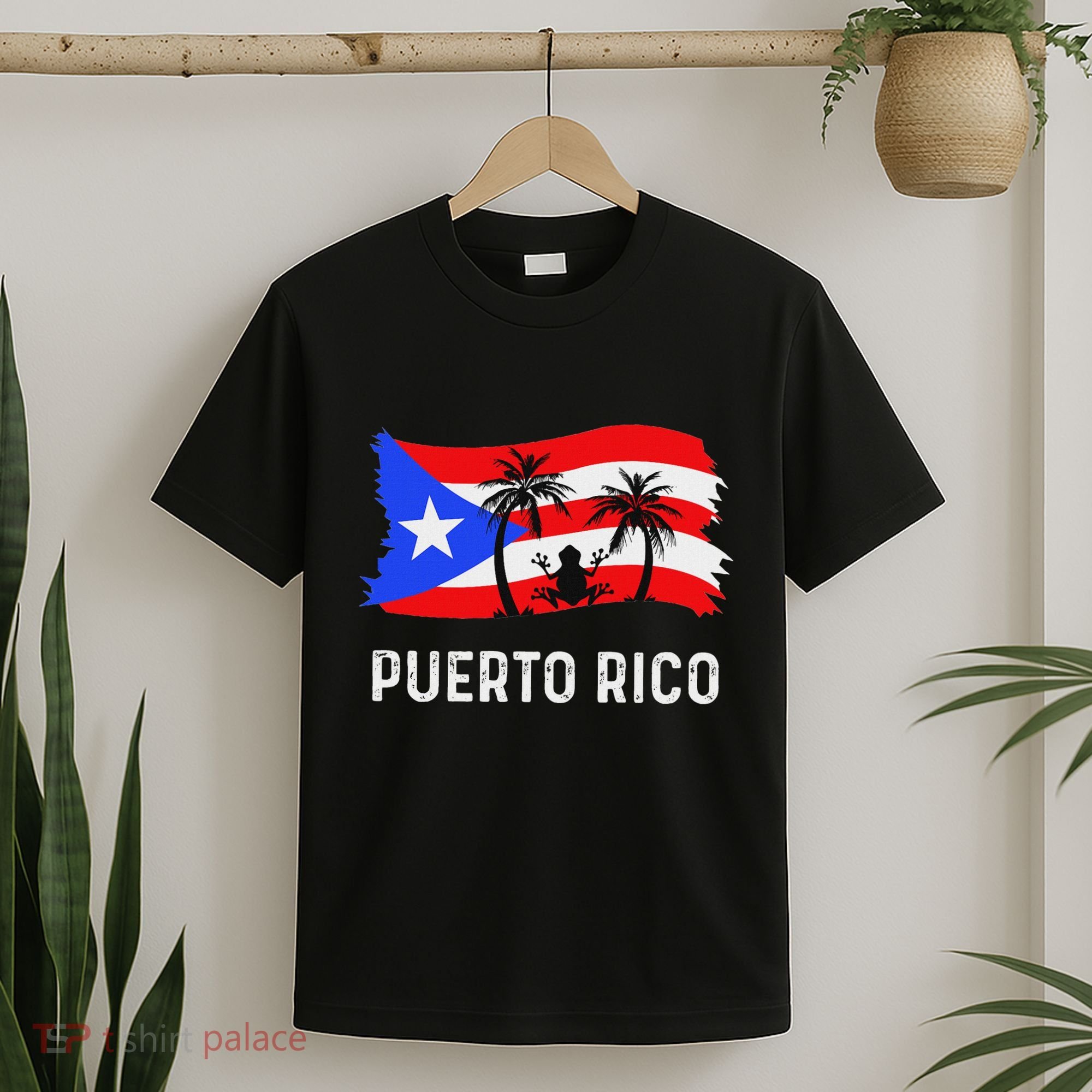 Distressed Style Puerto Rico Frog Puerto Rico T-Shirt