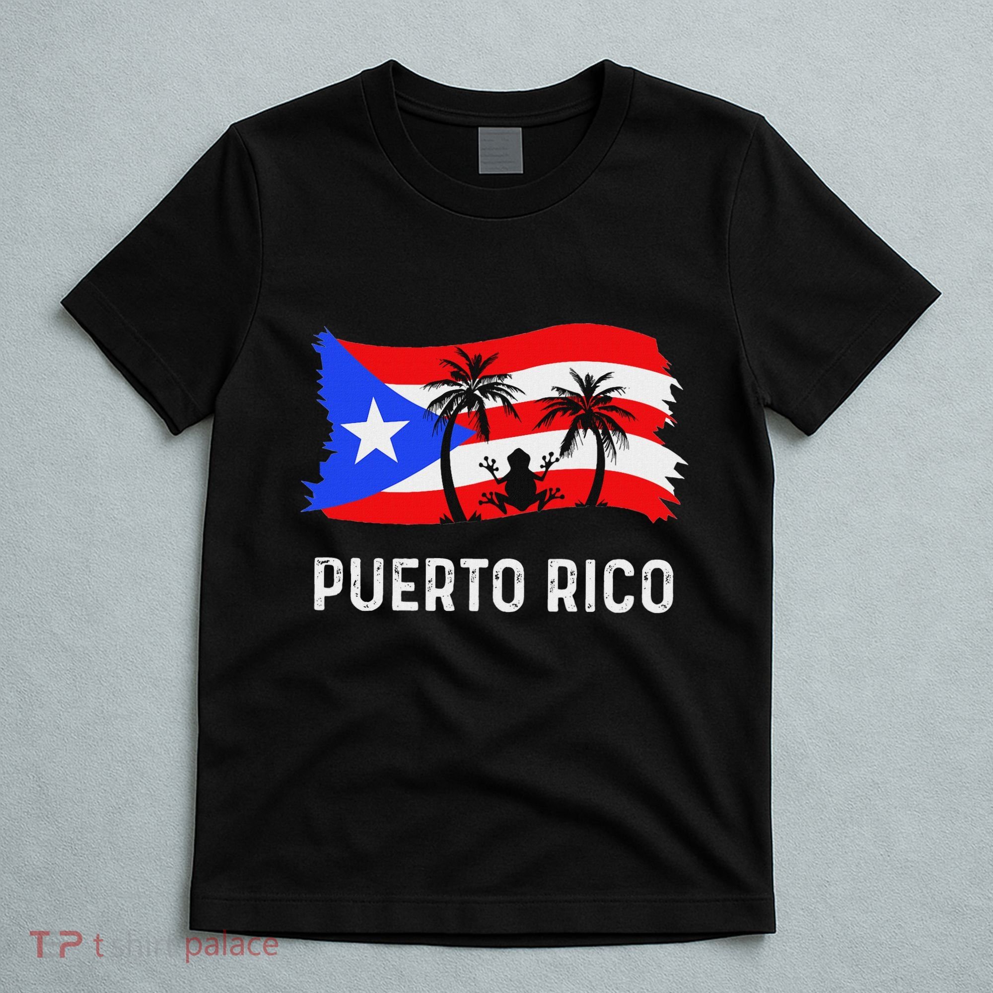 Distressed Style Puerto Rico Frog Puerto Rico T-Shirt