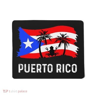 Distressed Style Puerto Rico Frog Puerto Rico Mousepad