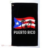 Distressed Style Puerto Rico Frog Puerto Rico Golf Towel thumb 0