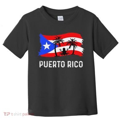 Distressed Style Puerto Rico Frog Puerto Rico Toddler T-Shirt