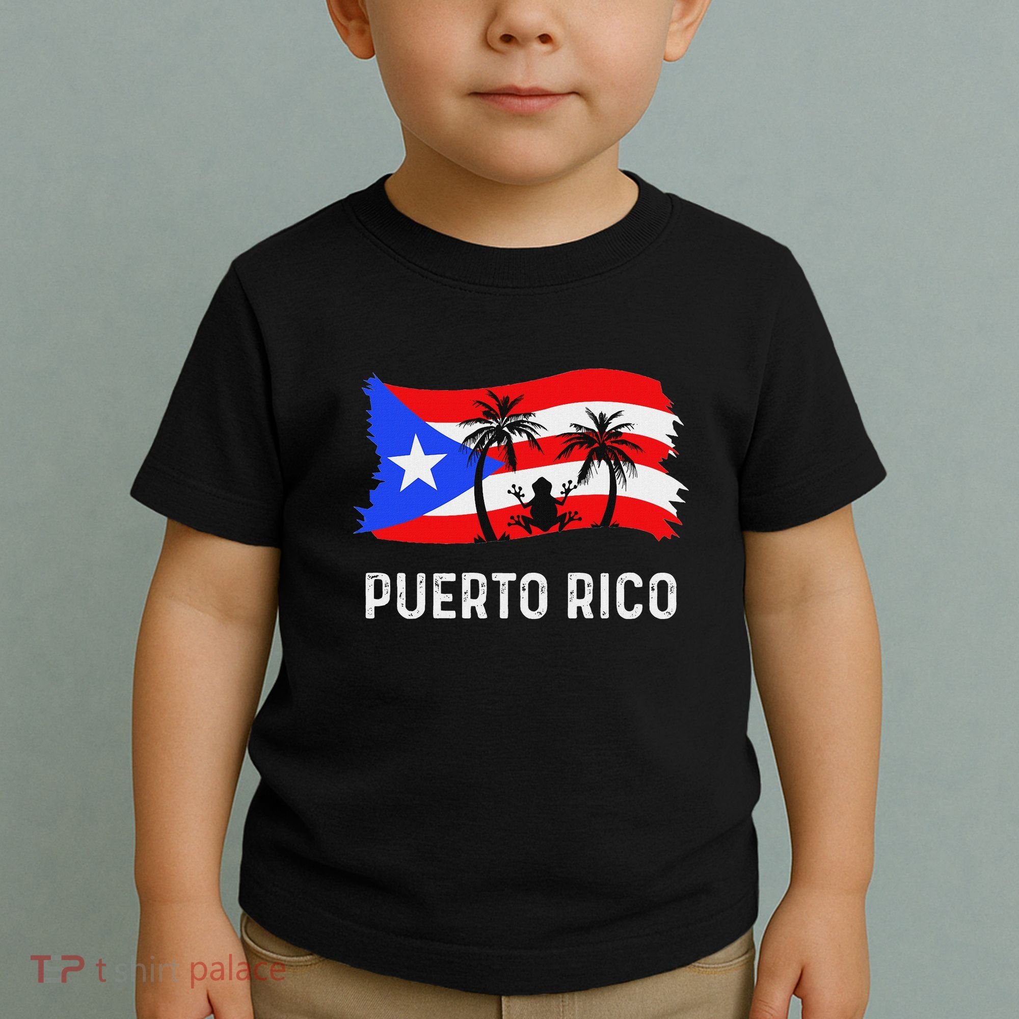 Distressed Style Puerto Rico Frog Puerto Rico Toddler T-Shirt