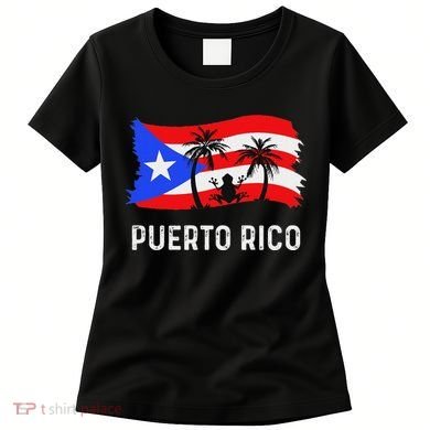 Distressed Style Puerto Rico Frog Puerto Rico Women's T-Shirt