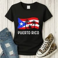 Distressed Style Puerto Rico Frog Puerto Rico Women's T-Shirt thumb 3
