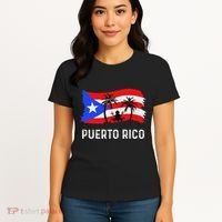 Distressed Style Puerto Rico Frog Puerto Rico Women's T-Shirt thumb 4