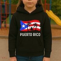 Distressed Style Puerto Rico Frog Puerto Rico Kids Hoodie thumb 3