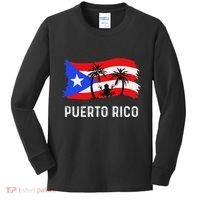 Distressed Style Puerto Rico Frog Puerto Rico Kids Long Sleeve Shirt thumb 0