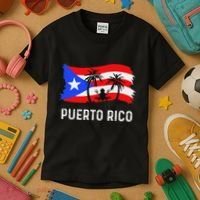 Distressed Style Puerto Rico Frog Puerto Rico Kids T-Shirt thumb 3