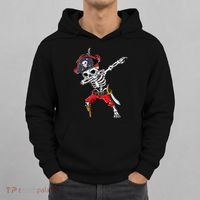 Dabbing Skeleton Pirate Halloween Kids Jolly Roger Hoodie thumb 0