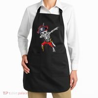 Dabbing Skeleton Pirate Halloween Kids Jolly Roger Apron thumb 2