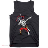 Dabbing Skeleton Pirate Halloween Kids Jolly Roger Tank Top thumb 0