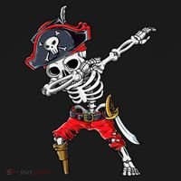 Dabbing Skeleton Pirate Halloween Kids Jolly Roger Visor thumb 3
