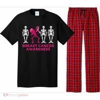 Dabbing Skeleton Pink Ribbon Breast Cancer Halloween Pajama Set thumb 0