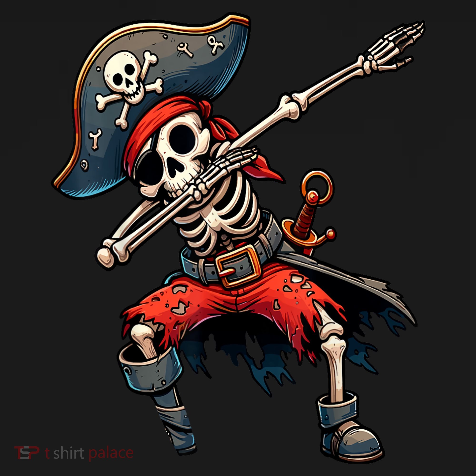 Dabbing Skeleton Pirate Pajama Set