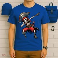Dabbing Skeleton Pirate T-Shirt thumb 6