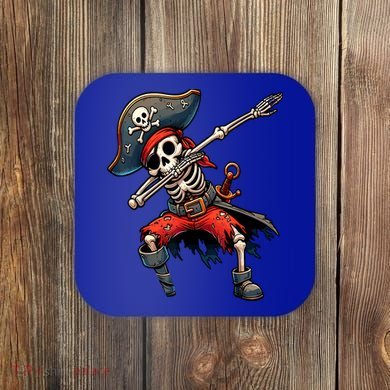 Dabbing Skeleton Pirate Coaster