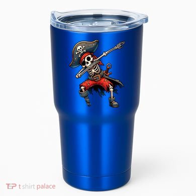 Dabbing Skeleton Pirate Tumbler